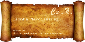 Csonka Narcisszusz névjegykártya