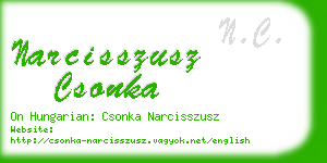 narcisszusz csonka business card